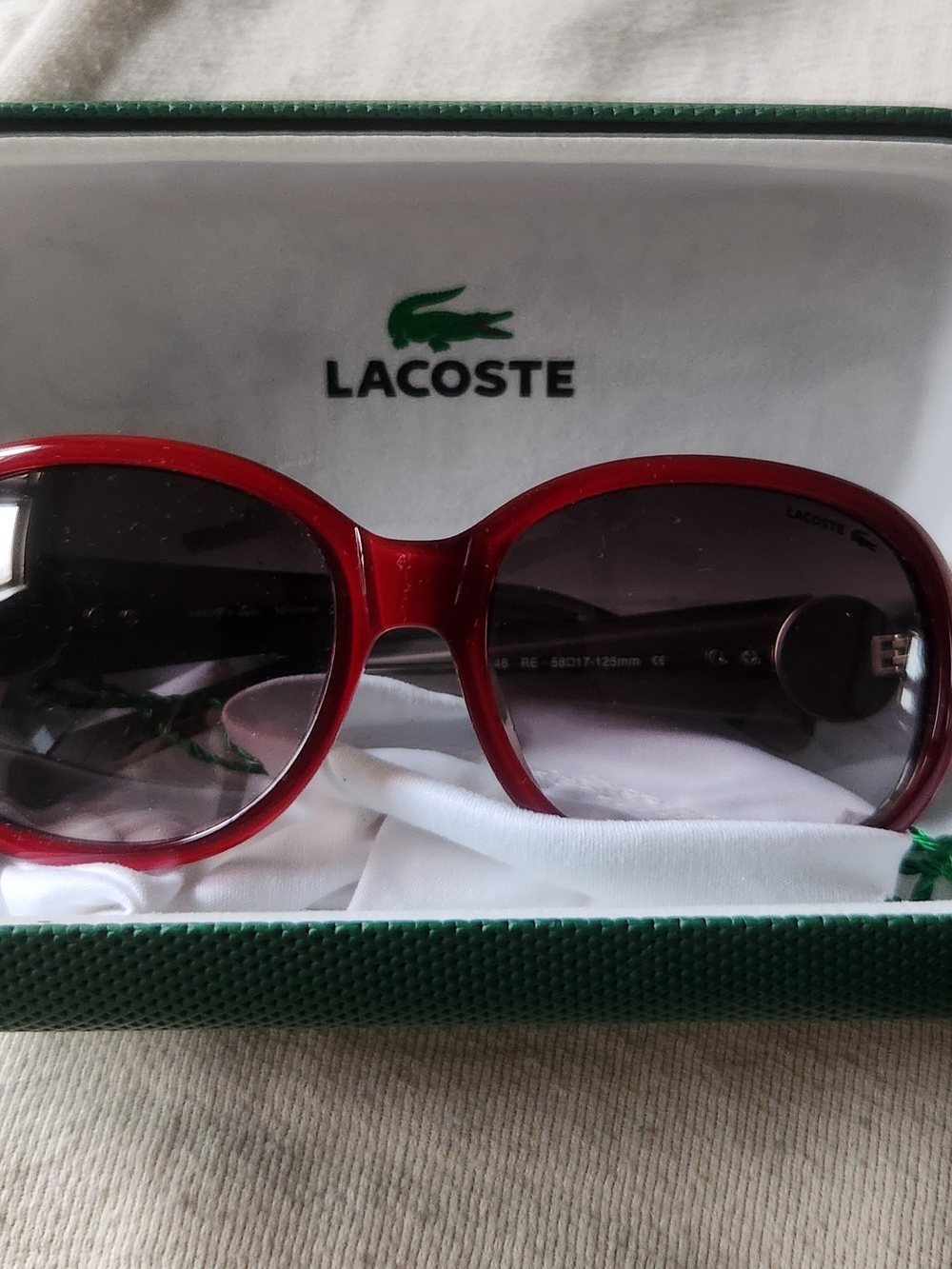 Lacoste Women's Red Oversized Sunglasses